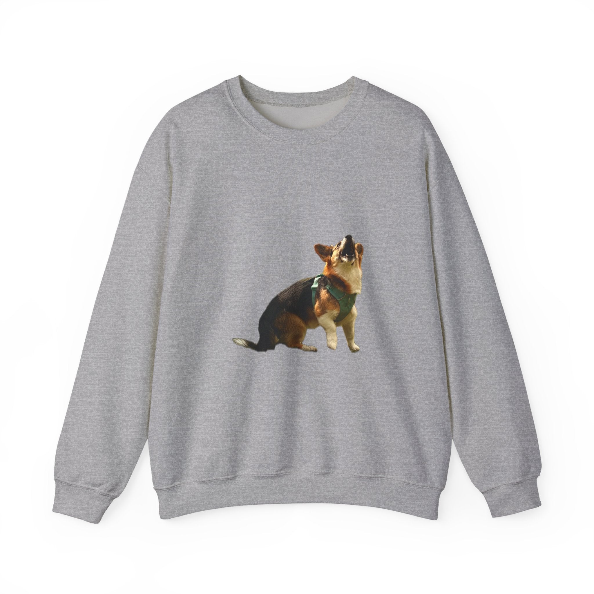 Good Boy Energy Corgi Sweatshirt – Howling Tricolor Crewneck